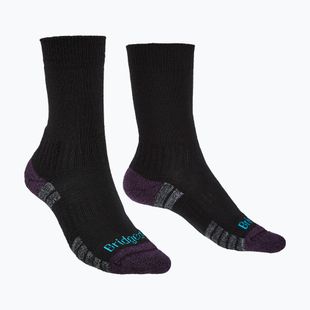 Skarpety damskie Bridgedale Lightweight Merino Performance Boot Original black/purple
