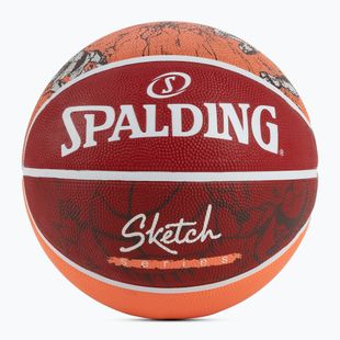 Piłka do koszykówki Spalding Sketch Dribble czerwona/biała rozmiar 7