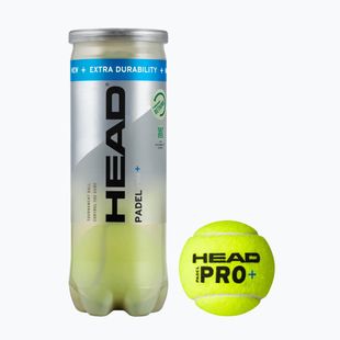 Piłki do padla HEAD Padel Pro+ 3 szt. yellow