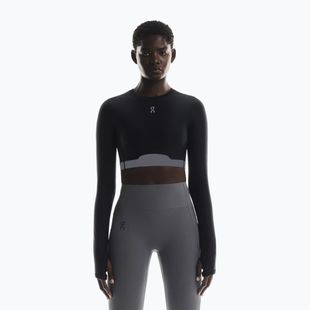 Longsleeve treningowy damski On Train Crop black