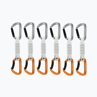 Ekspresy wspinaczkowe Mammut Sender Keylock 12 cm Quickdraws 6 szt. straight gate/bent gate key lock, light grey/gold