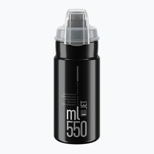 Bidon rowerowy Elite Jet Plus 550 ml black/grey logo
