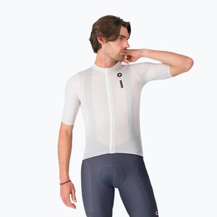 Koszulka rowerowa męska Castelli Drittone Logo white/black