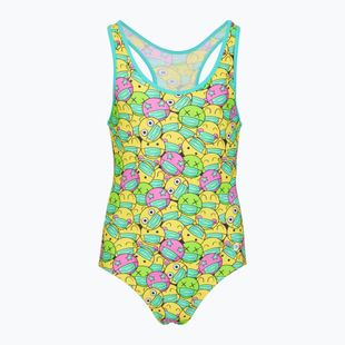 Strój pływacki jednoczęściowy dziecięcy RAS Face Classic Back multicolour