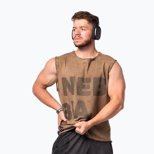 Koszulka treningowa męska Washed-Off Beastin light brown