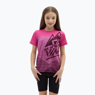 Koszulka rowerowa dziecięca SILVINI Denni plum/pink