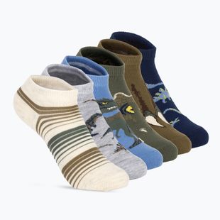 Skarpety dziecięce SKECHERS 1/2 Terry Low Cut 6 par olive