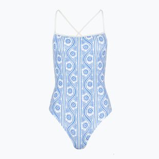 Strój kąpielowy jednoczęściowy damski Tommy Hilfiger Straight Neck Print floral stripe blue spell