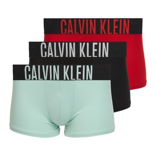Bokserki męskie Calvin Klein 000NB3775A Trunk black/goji berry/aqua blue