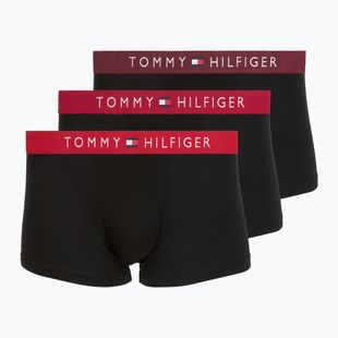 Bokserki męskie Tommy Hilfiger Trunk WB 3 pack medium red/rasp juice/burgundy
