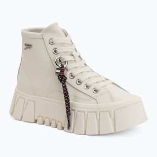 Buty damskie Tommy Jeans Platform Sneaker Leather MC ecru