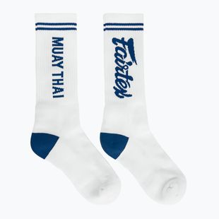 Skarpety Fairtex "Muay Thai" white/blue