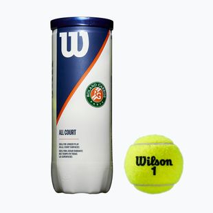 Piłki tenisowe Wilson Roland Garros All Court 3B 3 szt. yellow