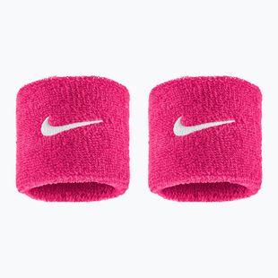 Frotki na nadgarstek Nike Swoosh Classic Wristbands 2 szt. vivid pink/white