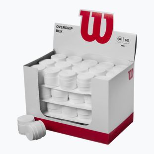 Owijki do rakiet tenisowych Wilson Pro Overgrip 60 szt. white