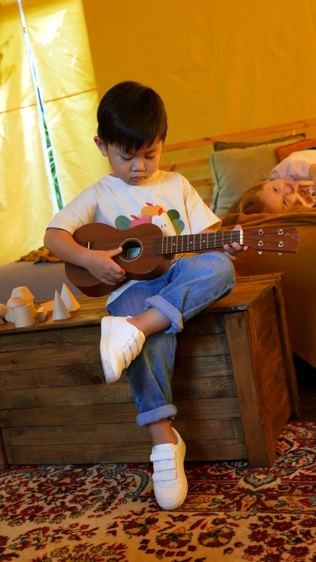 Koszulka dziecięca KID STORY Bawełna organiczna light sand