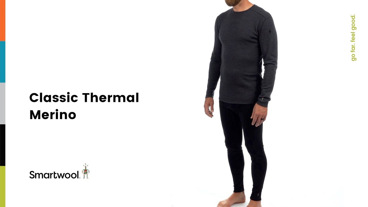 Bluza termoaktywna męska Smartwool Merino Base Layer Crew Boxed black