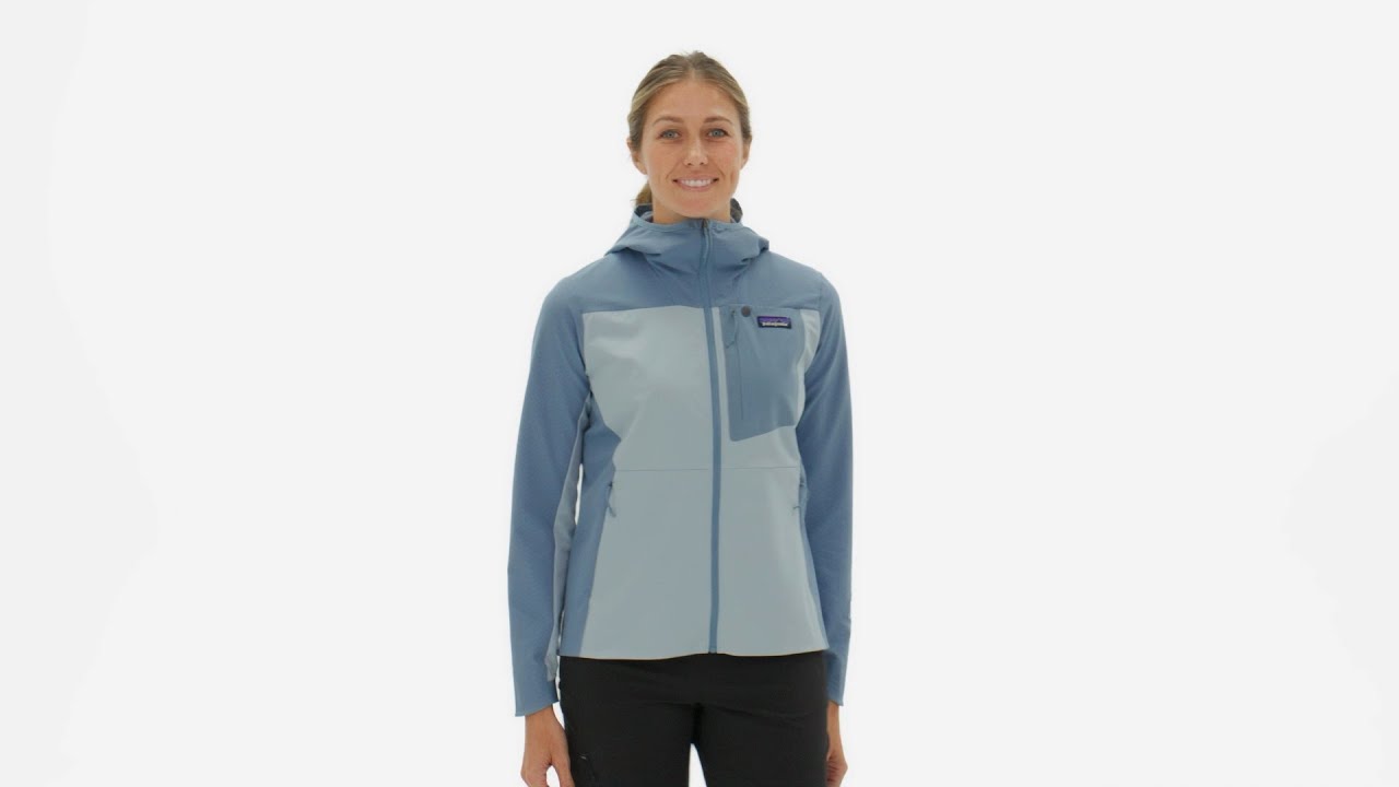 Kurtka softshell damska Patagonia R1 CrossStrata Hoody touring red